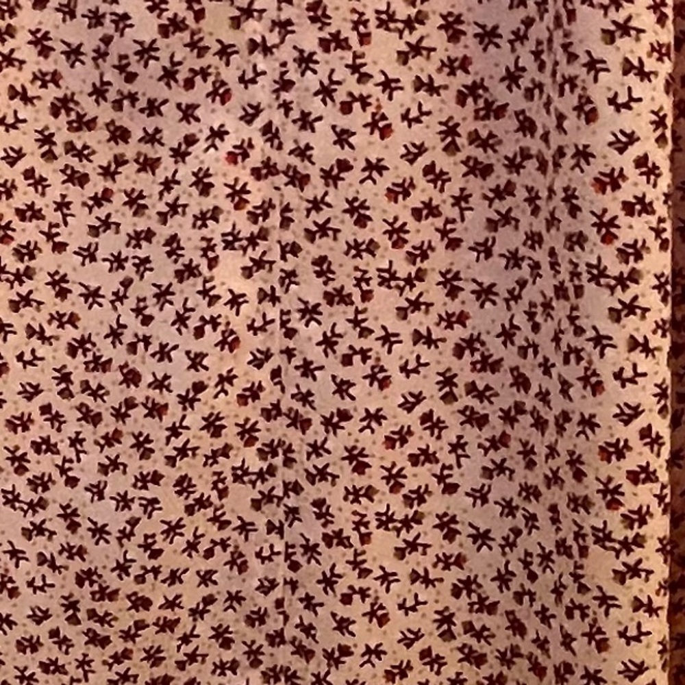 LOFT Pink Cranberry Fall Floral Romantic Sleeveless Ruffled Collar Button Top L - Picture 2 of 4
